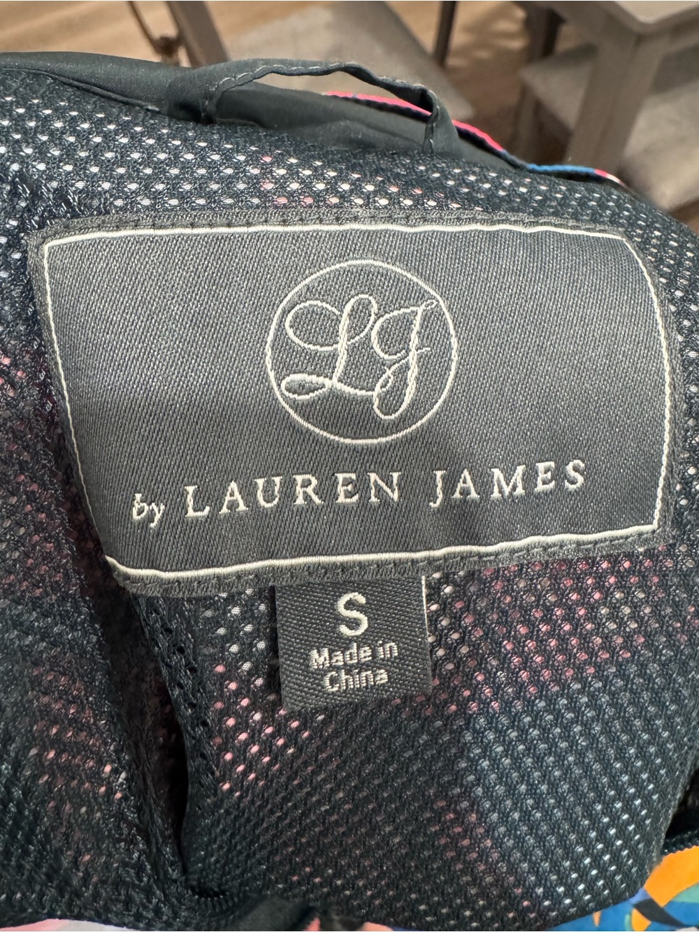 Lauren James Tropical Floral Anorak Windbreaker Pullover Jacket Size S - Picture 2 of 5